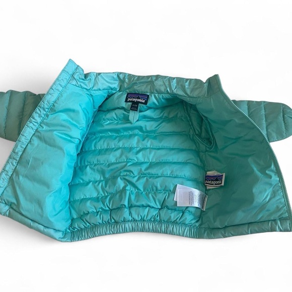 Patagonia Baby Down Sweater Jacket 6-12M Puffer Blue Full Zip Quilted EUC - Picture 4 of 8